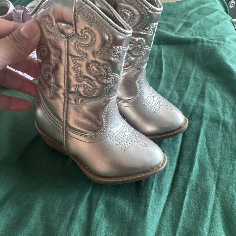 Tucker + Tate Metallic Gold Girls' Western Boots